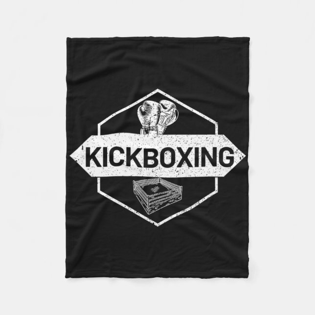 Kickboxing In The Ring  Fleece Blanket (Front)