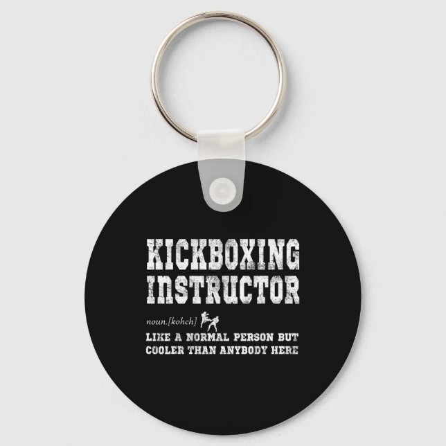 Kickboxing Instructor Definition Gift  Keychain (Front)