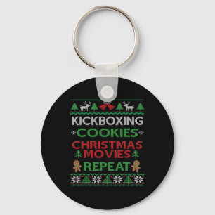 Kickboxing Instructor Gift Kickboxer Ugly Christma Keychain