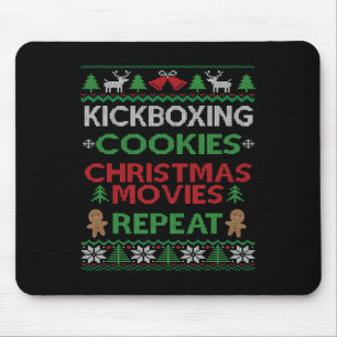 Kickboxing Instructor Gift Kickboxer Ugly Christma Mouse Pad
