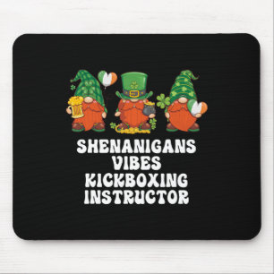 Kickboxing Instructor Gnomes St. Patricks Day  Mouse Pad