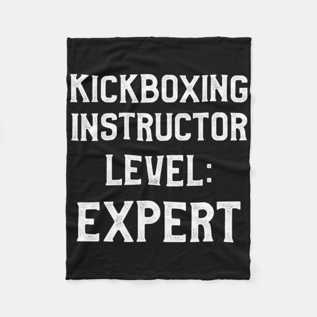 Kickboxing Instructor Kick Boxing Workout _2  Fleece Blanket (Front)