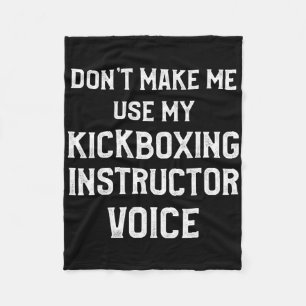 Kickboxing Instructor Kick Boxing Workout _3  Fleece Blanket