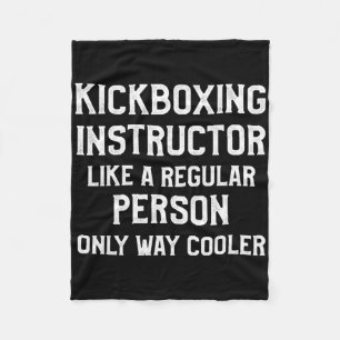 Kickboxing Instructor Kick Boxing Workout Fleece Blanket