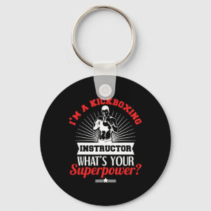 Kickboxing Instructor Kickboxer Job Title Keychain
