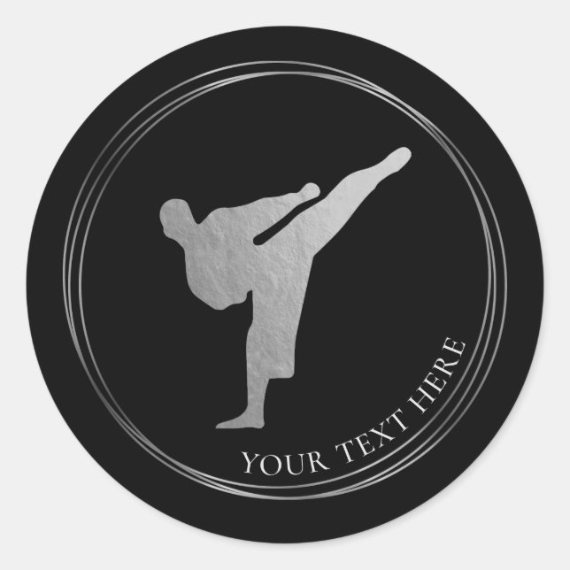 Kickboxing - Karate Classic Round Sticker (Devant)