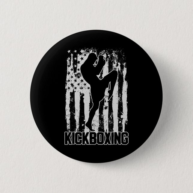 Kickboxing Kickboxer Gift _1  2 Inch Round Button (Front)