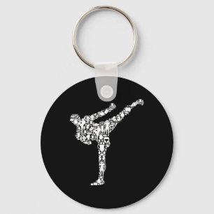 Kickboxing Kickboxer Karate Boys Kids Men Keychain