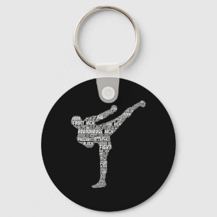 Kickboxing Kickboxer Karate Men Kids Boys  Keychain