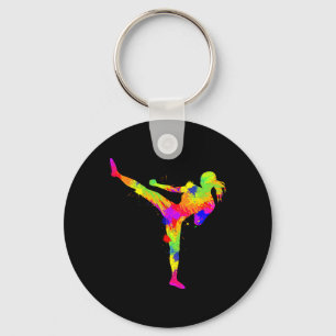 Kickboxing Kickboxer Karate Women Girls Kids  Keychain