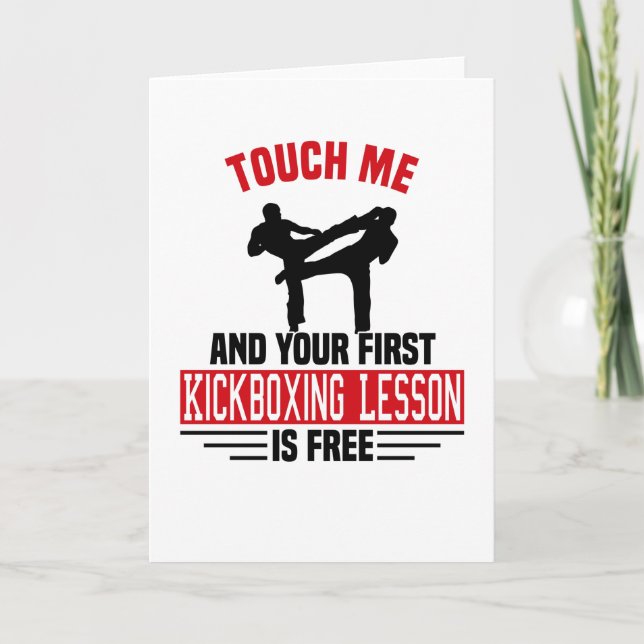 Kickboxing Kickboxer Martial Arts Boxer Sparring Card (Front)