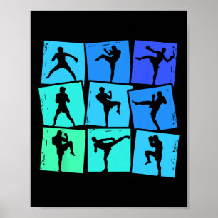 Kickboxing Kickboxer Muay Thai Kids Boys Men  Poster