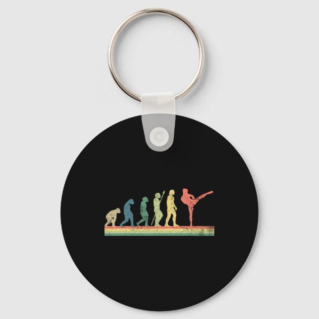 Kickboxing Kickboxer Retro Vintage  Keychain (Front)