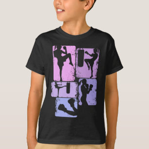 Kickboxing Kickboxer Taekwondo Karate Girls Kids W T-Shirt