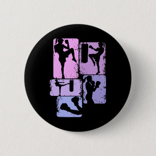 Kickboxing Kickboxer Taekwondo Karate Girls Women  2 Inch Round Button