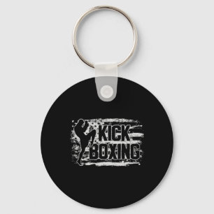 Kickboxing Kickboxer Usa American Flag Gift Women Keychain