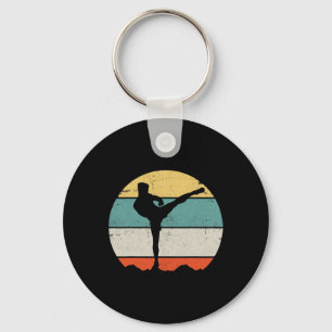 Kickboxing Kickboxer Vintage Keychain