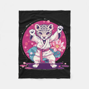 Kickboxing Leopard Taekwondo Karate Mma Martial Ar Fleece Blanket
