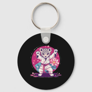 Kickboxing Leopard Taekwondo Karate Mma Martial Ar Keychain