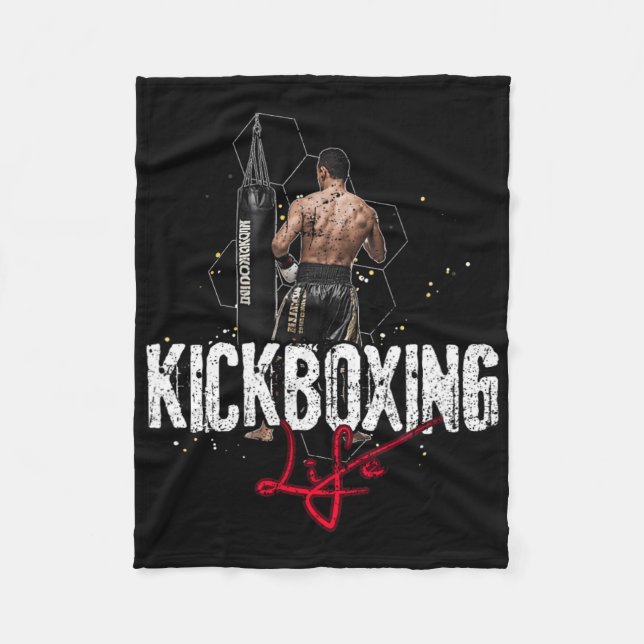 Kickboxing Life  Fleece Blanket (Front)