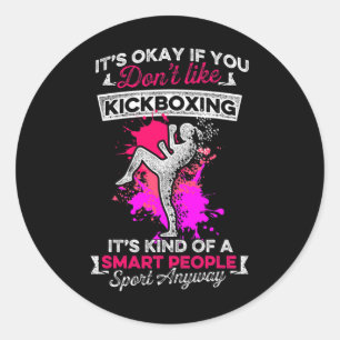 Kickboxing Like Kick Boxing Workout Classic Round Sticker