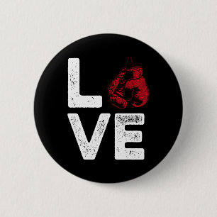 Kickboxing Love Kick Boxing Workout  2 Inch Round Button