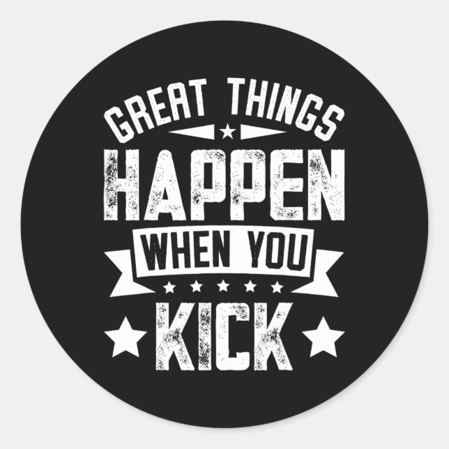 Kickboxing Meme Quote  Classic Round Sticker (Front)
