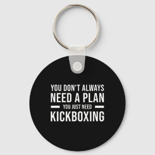 Kickboxing Men Women Kids Funny Keychain