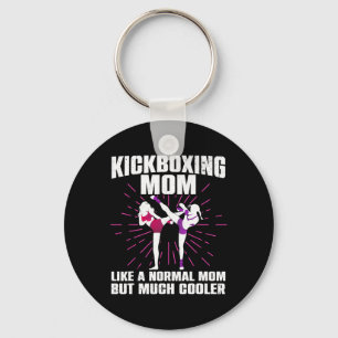 Kickboxing Mom Art For Mother Women Kickboxer Mart Keychain