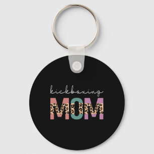 Kickboxing Mom Funny Boxing Kickboxer Mom Gift Leo Keychain