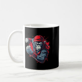 Kickboxing Monkey Martial Arts Taekwondo Jiu-Jitsu Coffee Mug