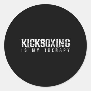 Kickboxing Muay Thai Boxing Martial Arts Classic Round Sticker