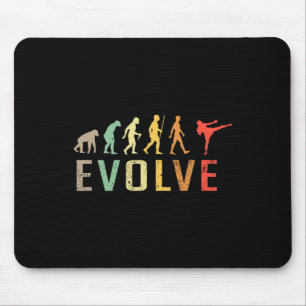 Kickboxing Muay-thai Evolution Vintage Funny Desig Mouse Pad