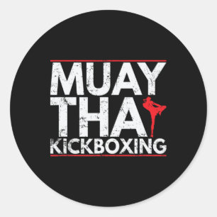Kickboxing Muay Thai Precision And Endurance Classic Round Sticker