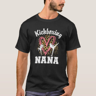 Kickboxing Nana Leopard Heart Grandma Premium T-Shirt