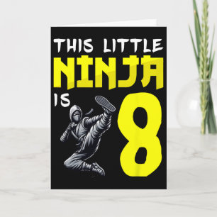 Kickboxing Ninjas This Little Ninja Is 8 Years Old Card