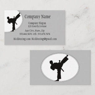 Kickboxing or Martial Art Sport Business Card