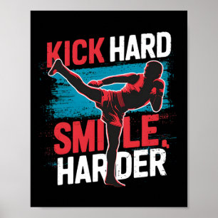 Kickboxing Outfit Muay Thai Savate Sanda Kickboxer Poster