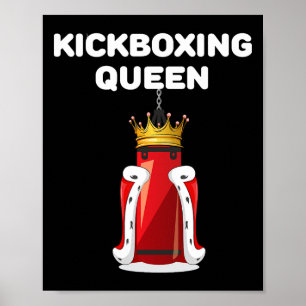 Kickboxing Queen Girls Kickboxing Womens Kickboxer Poster