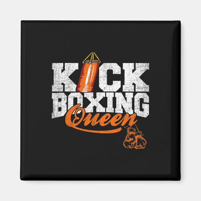 Kickboxing Queen Kickboxer Workout Graphic  Magnet (Front)