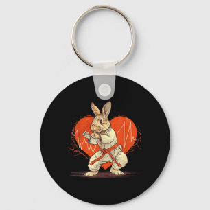 Kickboxing Rabbit Karate Taekwondo Jiu-Jitsu MMA Keychain