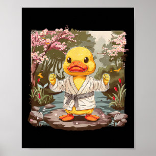Kickboxing Rubber Duck Karate Jiu-jitsu Mma Taekwo Poster