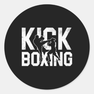 Kickboxing Shirts For Men Classic Round Sticker