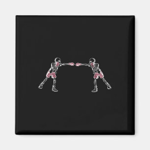 Kickboxing Skeleton Funny Kick Boxer Boxing Graphi Magnet