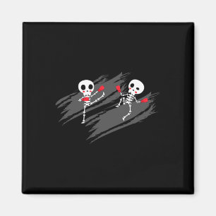 Kickboxing Skeleton Funny Kickboxer Boxing _2 Magnet
