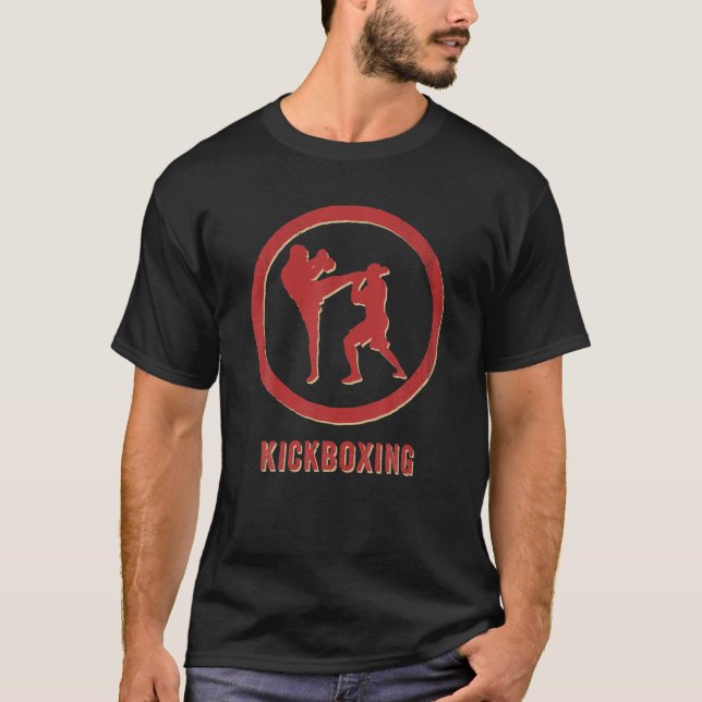 Kickboxing Sport Vintage Retro T-Shirt (Front)