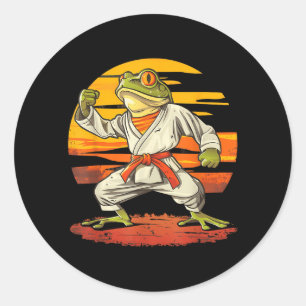 Kickboxing Sunset Jiu-Jitsu Mma Toad Taekwondo Classic Round Sticker