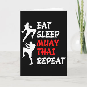 Kickboxing Thai Boxing Eat Sleep Muay Thai  Card