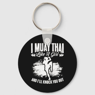 Kickboxing Thailand Mma Thai Boxing Muay Thai Girl Keychain
