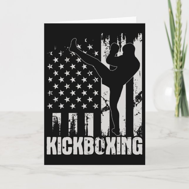 Kickboxing - Usa American Flag Kickboxer Comt Self Card (Front)